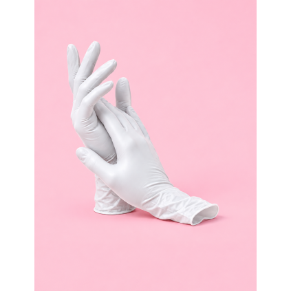 Latexové rukavice LATEX STANDARD 100 ks, nepudrované, biele